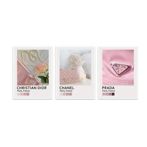 Christian Dior, Chanel, Prada Posters - Set of 3
