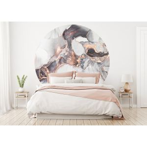 Wallsticker - Light Grey and Peach Pattern / Circle