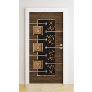 Door stickers - Elegant Floral Design / Peel and Stick