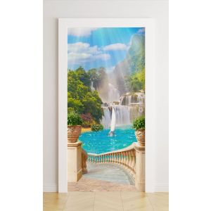 Door stickers - Waterfall Scene / Peel and Stick