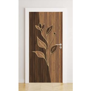 Door stickers - Floral Wood / Peel and Stick