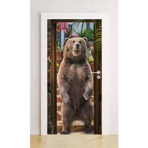 Door stickers - Bear in Nature / Peel and Stick