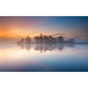 Poster - Misty Sunrise Lake