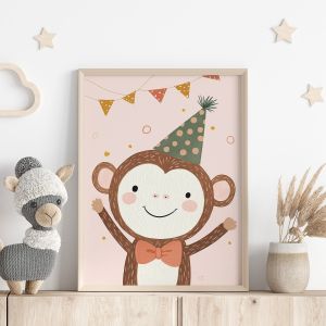 Poster - Cute Monkey Party