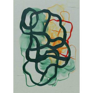 Poster - Abstract Green and Orange