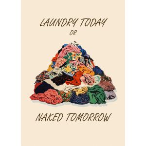 Poster - Humorous Laundry Message