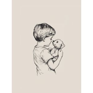 Poster - Boy with Teddy