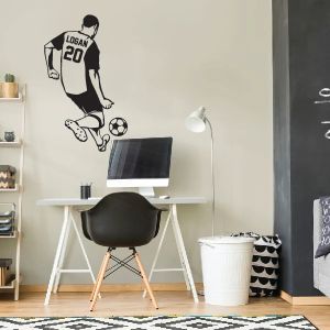 Wallstickers -  Soccer Player / Personalised / Transparent
