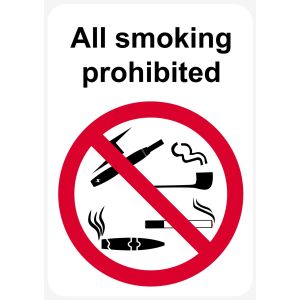 Sticker - All Smoking Prohibited